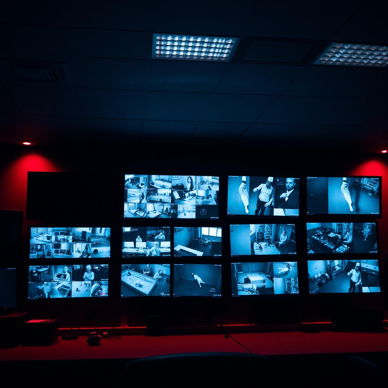 CCTV monitor wall